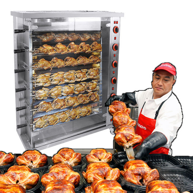 CHUANGYU French Traditional Food 3/6/9 Shelves Cyprus Hole Chicken Barbecue Rotisserie Grill