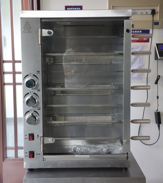 CHUANGYU French Traditional Food 3/6/9 Shelves Cyprus Hole Chicken Barbecue Rotisserie Grill